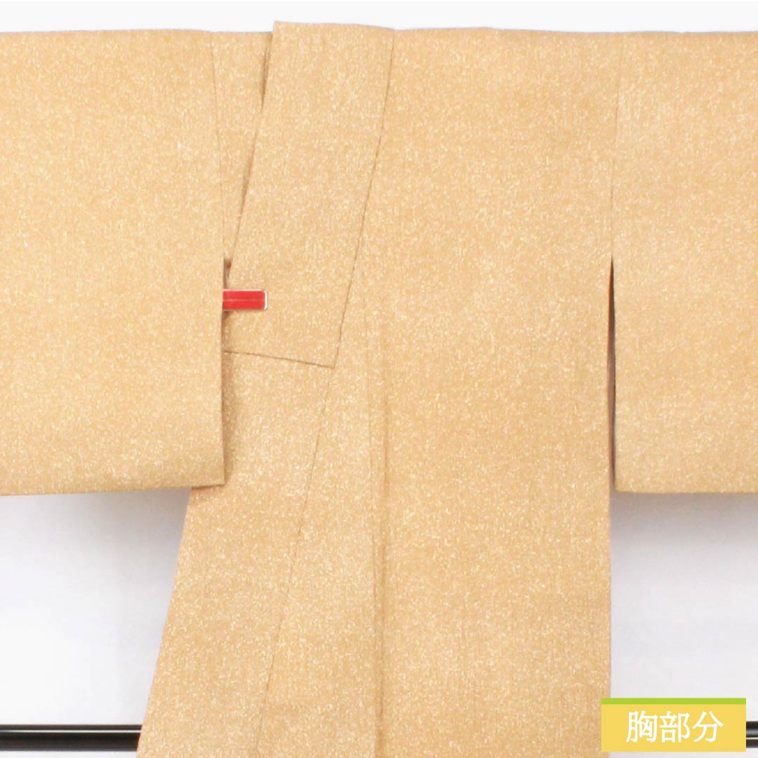 小紋 正絹 身丈158cm 裄丈63.5cm 袷 山吹鼠色（やまぶきねずいろ） タタキ染 Sランク ベージュ系 1115005852325