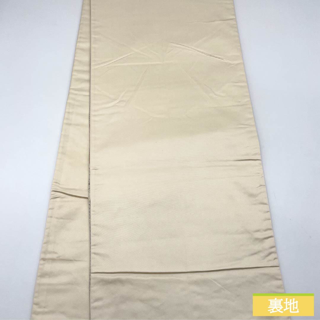 袋帯 正絹 雲井鼠色（くもいねずいろ） 留袖用 扇面 唐花 帯丈438cm Aランク 六通 フォーマル グレー系 1123014073322