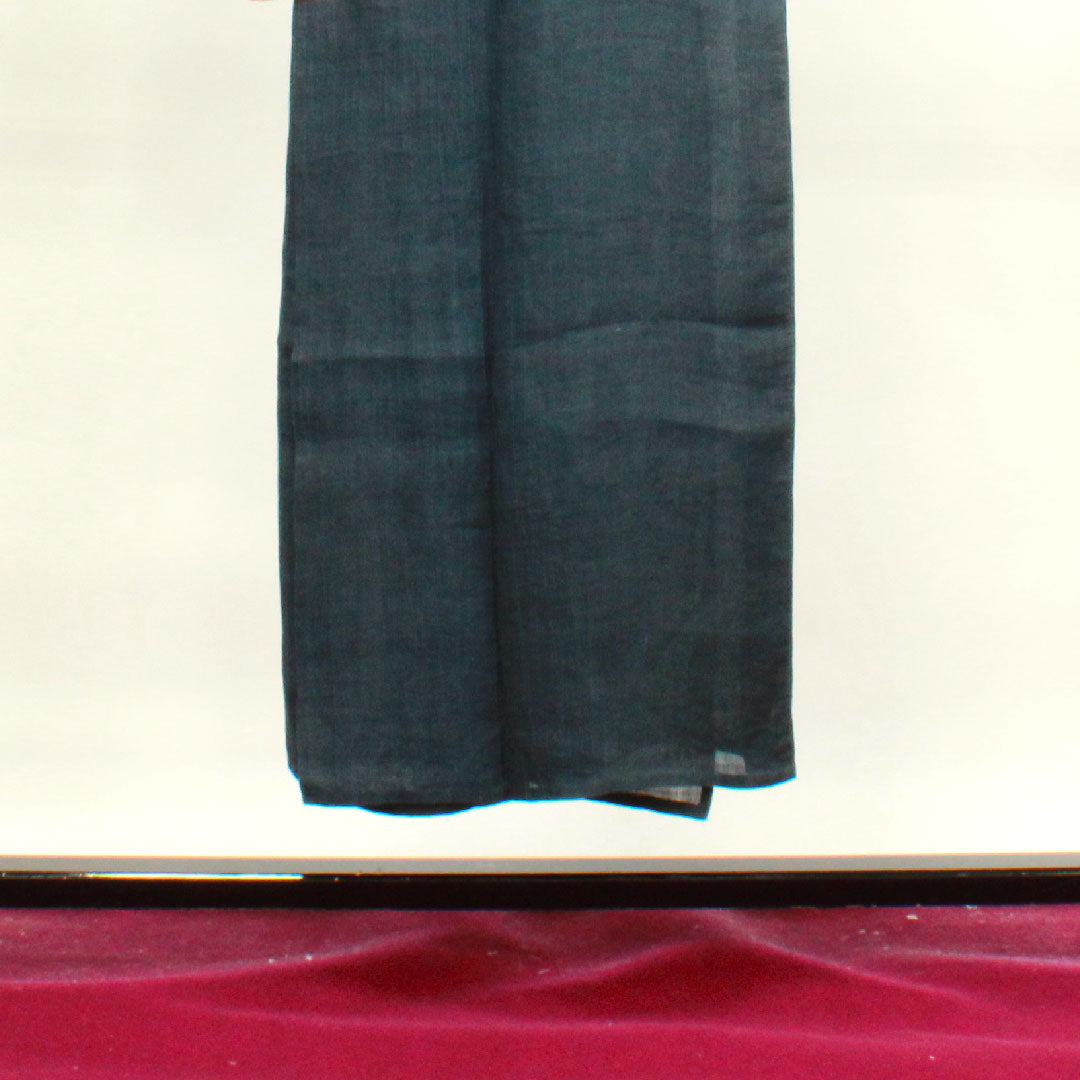 Summer linen men's length 145cm sleeve length 67cm navy blue Ojiya Chijimi gauze B rank navy blue 1132000744118