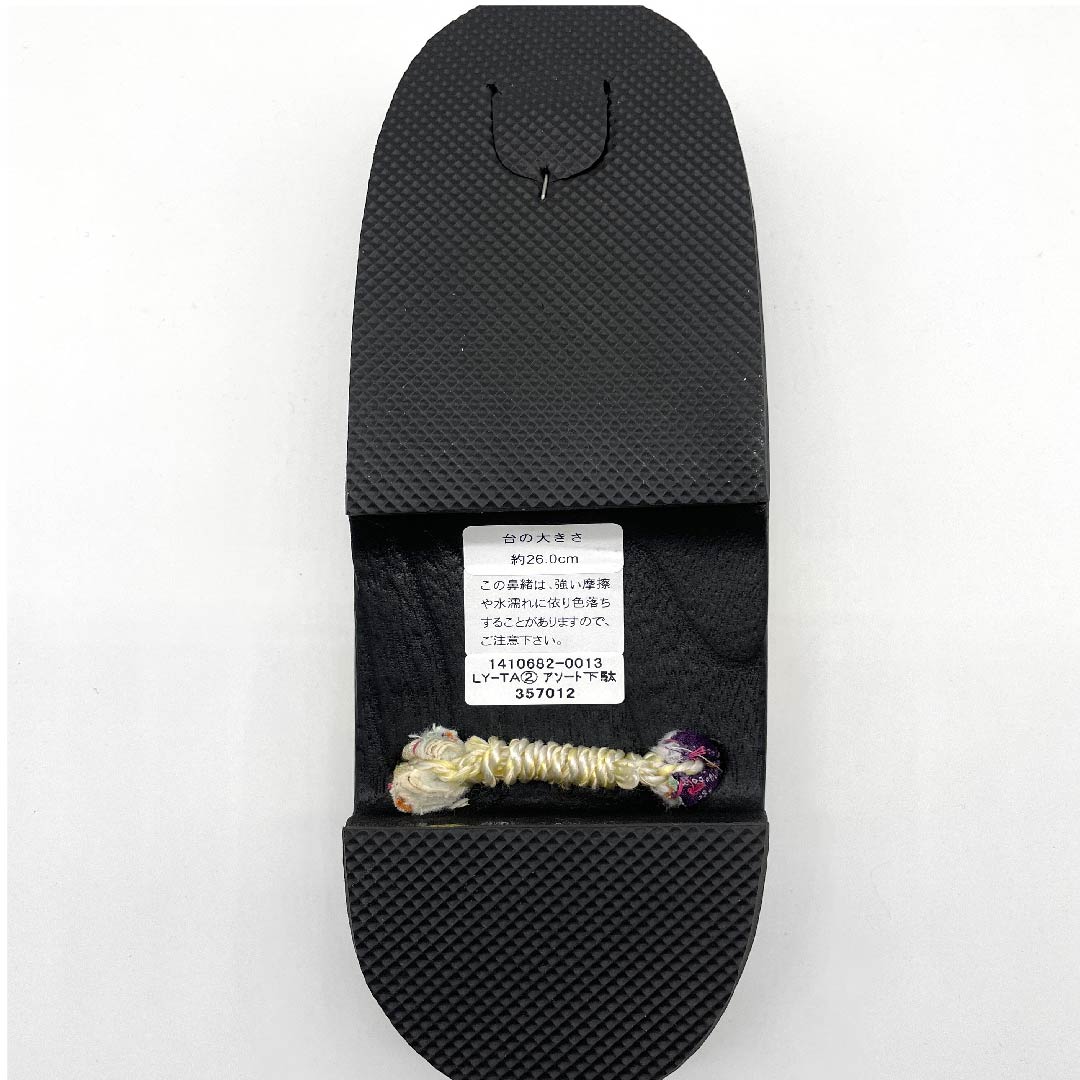 (Brand new, unused) Geta (Japanese clogs) with cherry blossoms, chrysanthemums and plum blossoms, size XL, black, NEW rank, 1122000941510