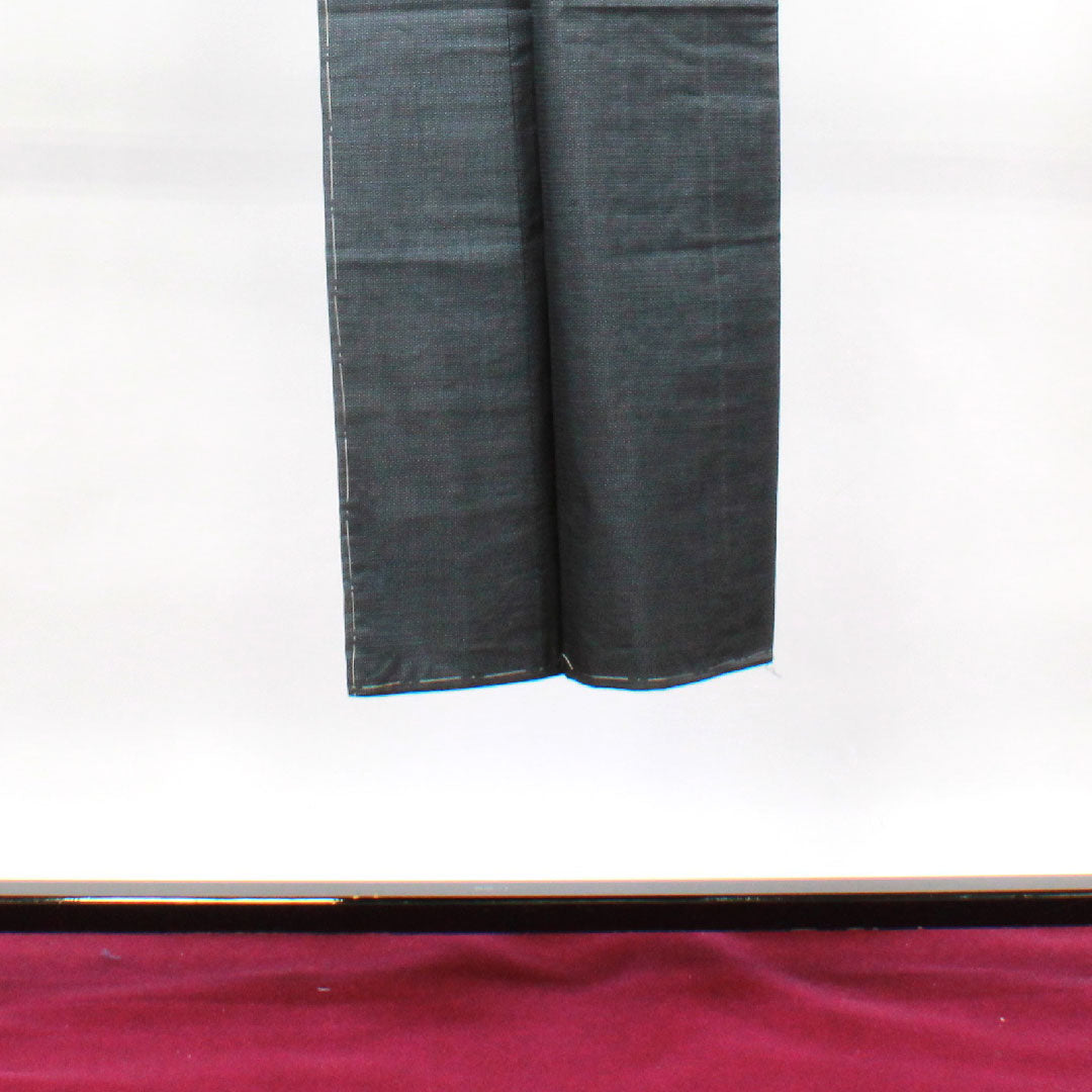 Men's, Length 136cm, Sleeve length 63.5cm, Oshima Tsumugi, 100 tortoiseshell, with basting thread, unused, pure silk, S rank, lined, navy blue, 1119000632318