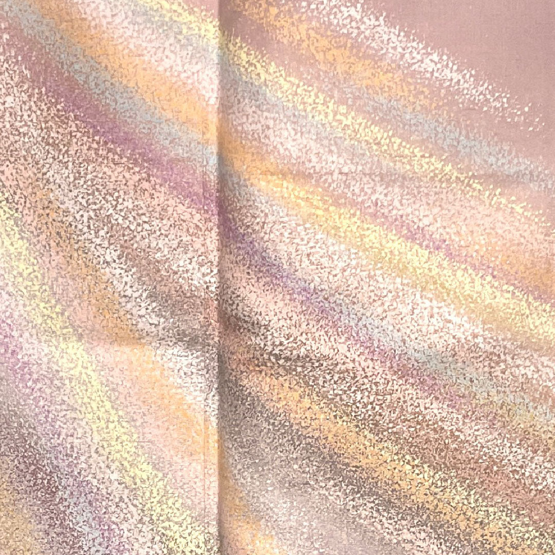 Homongi, lined, length 153cm, sleeve length 63cm, grape color, Ushiku Tsumugi, Hakusan Kobo, Oboro-zome, pure silk, A rank, purple, 1112001813220