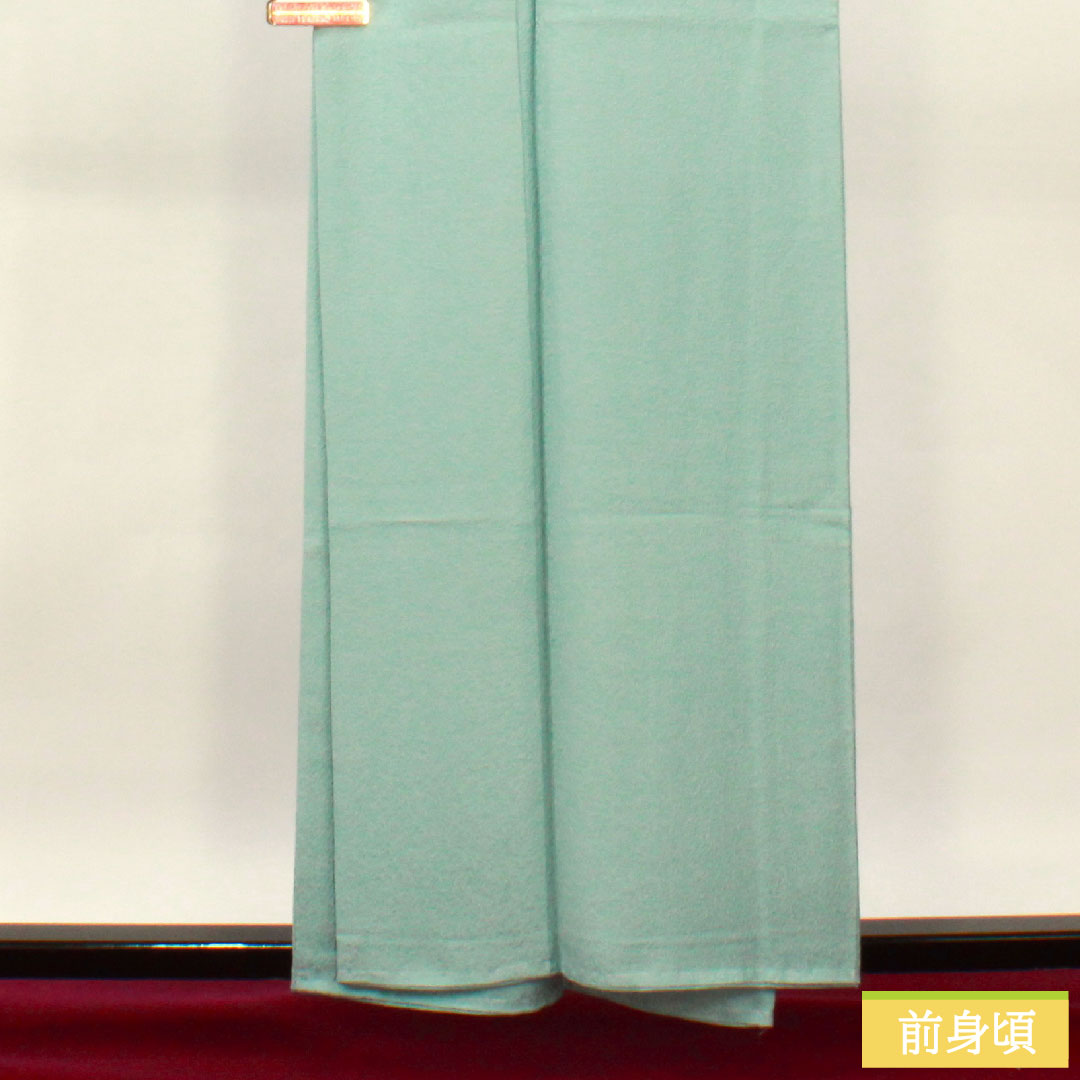 Plain color, pure silk, length 157.5cm, sleeve length 62.5cm, Kinuta celadon color, silk, round with different hawk feathers, basting thread included, unused, lined, S rank, light blue, 1114001452324