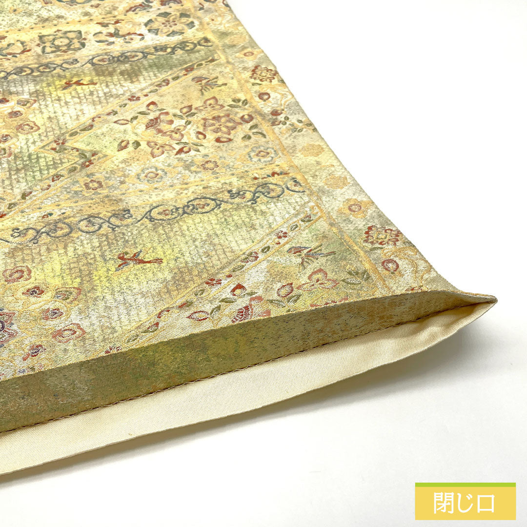 Fukuro Obi (sash), pure silk, A-rank, Nishijin-ori, with gold leaf detailing and a Shosoin pattern. Length: 426cm, six-fold, formal, gradient finish. Product number: 1123016043399