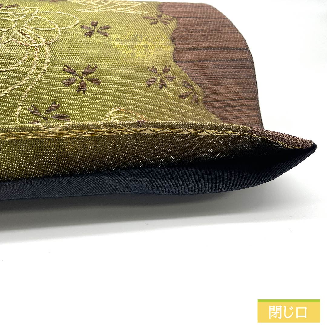 Fukuro Obi, Pure Silk, Baikou Brown, Treasures, Classic Pattern, Length 430cm, S Rank, Six-way, Semi-formal, Gold, 1123011412321