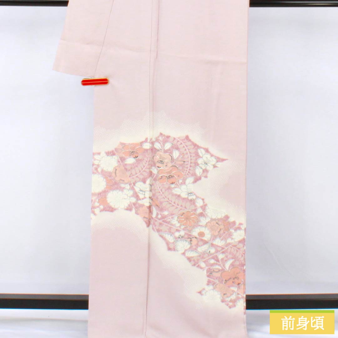 訪問着 正絹 Aランク 袷 身丈170.5cm 裄丈66cm 桜色（さくらいろ） 辻ヶ花 ピンク系 1112007163613
