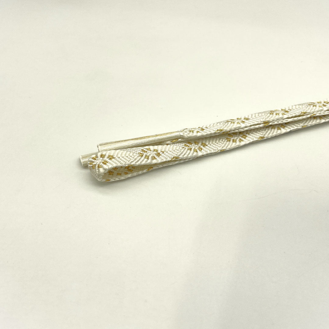 （新古品） 帯締め・帯揚げセット 正絹 NEWランク 乳白色（にゅうはくしょく） 留袖用 紅葉 古典柄 長さ約158cm 幅約1.5cm フォーマル 白系 1141000361311