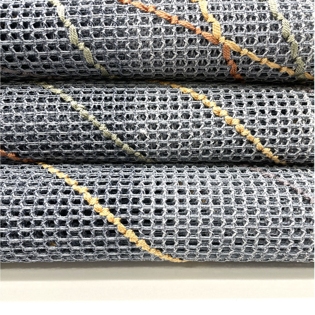 Nagoya obi with line drawing pattern, obi length 368cm, pure silk, S rank, six-pass, casual, gray, 1124001322322, open tailoring