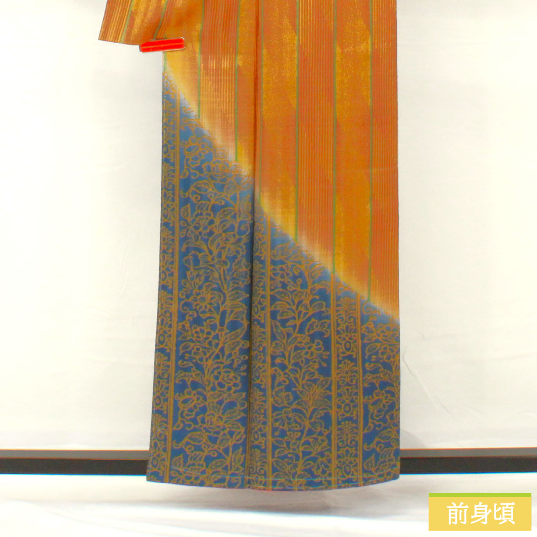 Homongi, pure silk, lined, length 157.5cm, sleeve length 63.5cm, abstract pattern, Tokyo Masuiwaya, basting thread included, unused, S rank, gradient, 1112005072399