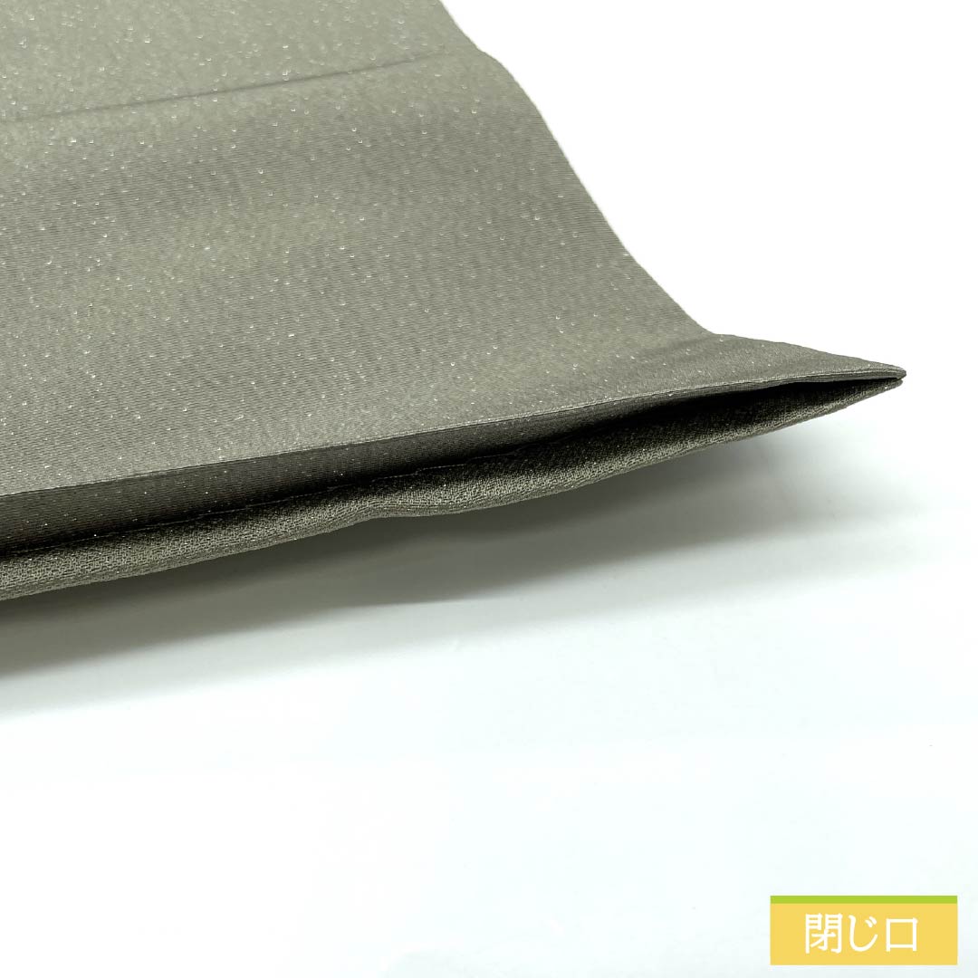 Silk Fukuro Obi (Sash) in Rikyu Nezumiiro (Gray) with Tsujigahana (Flower) motif, Length: 460cm, S-Rank, Pointed Design, Semi-Formal, Gray, Product Number: 1123014972422