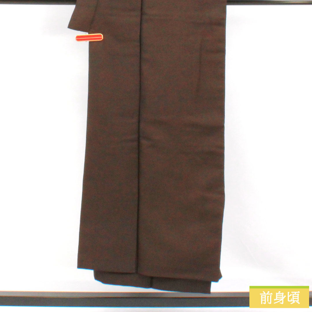 Men's pure silk, A-rank, length 148cm, sleeve length 68cm, charcoal-colored, horizontal stripes, lined, brown, product number 1119001703414