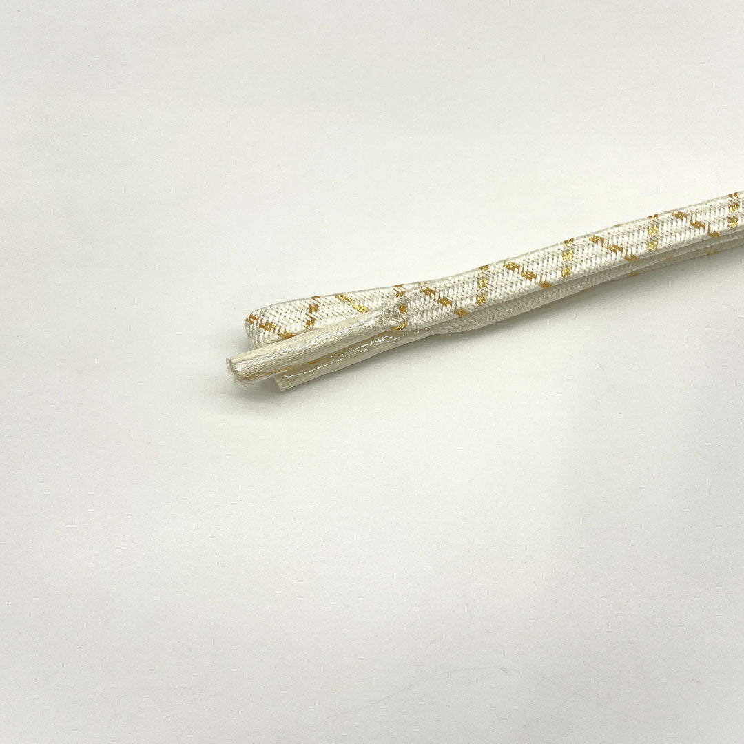 （新古品） 帯締め・帯揚げセット 正絹 NEWランク 白色（しろいろ） 古典柄 流水 花 長さ約156cm 幅約1.4cm フォーマル 白系 1141000481311
