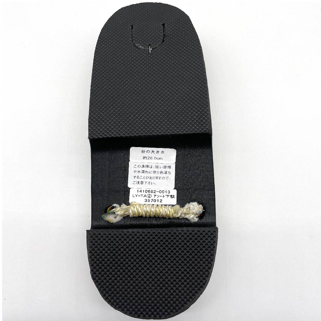 (Brand new, unused) Geta (Japanese clogs) Chrysanthemum, cherry blossom, tortoiseshell pattern, XL size, black, NEW rank, 1122000961510
