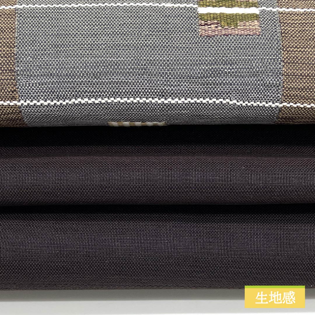 Nagoya obi, kimono color, checkered pattern, horizontal stripes, obi length 400cm, pure silk, S rank, point pattern, casual, brown, 1124006432414, pine needle style