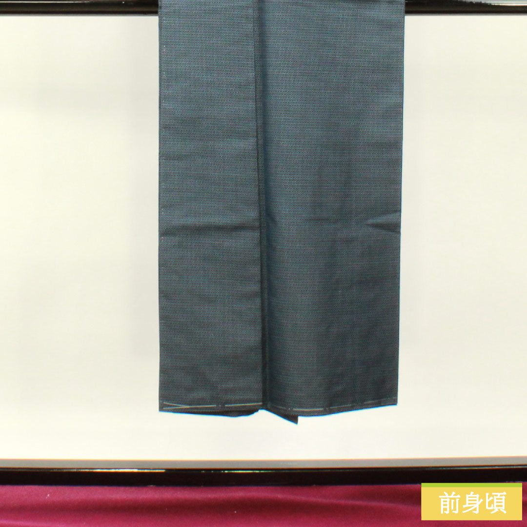 Men's pure silk, length 145cm, sleeve length 70.5cm, Oshima Tsumugi, tortoiseshell pattern, basting thread included, unused, S rank, lined, navy blue, 1119000792418