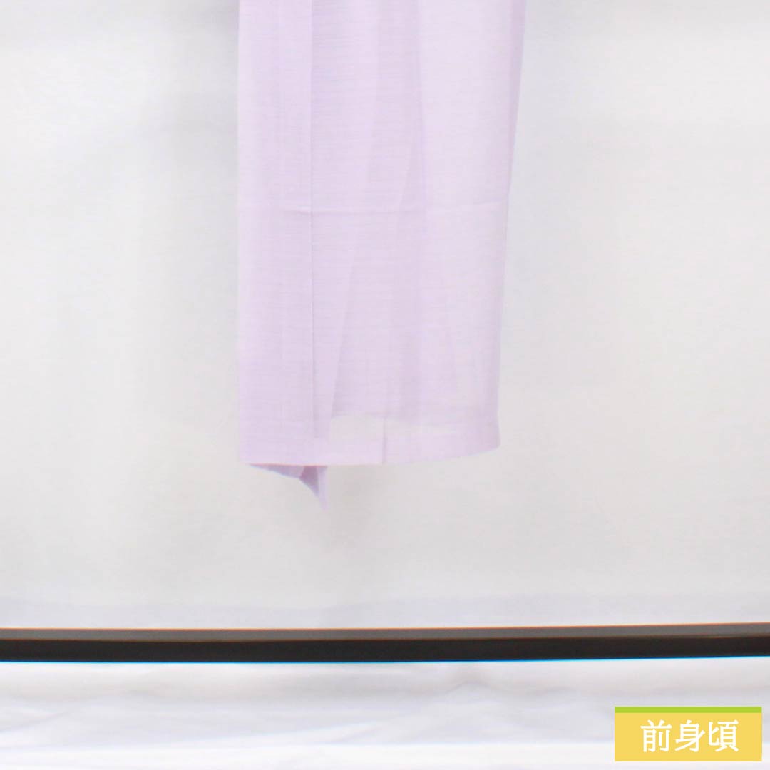 Summer polyester undergarment, length 129cm, sleeve length 65cm, light wisteria color, washable kimono, silk, S rank, purple, 1132002202120