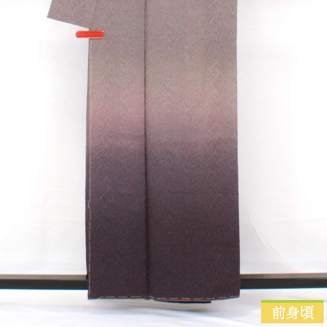 色無地 正絹 身丈157.5cm 裄丈64cm 鳩羽鼠色（はどばねずいろ） しつけ糸付き 未使用品  袷 Sランク グレー系 1114002042322