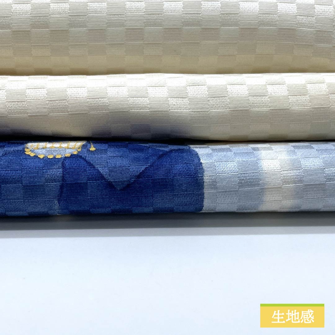 Nagoya obi, dyed obi, camellia, artist's work, obi length 396cm, pure silk, S rank, point pattern, casual, white, 1124006712411, Nagoya tailoring