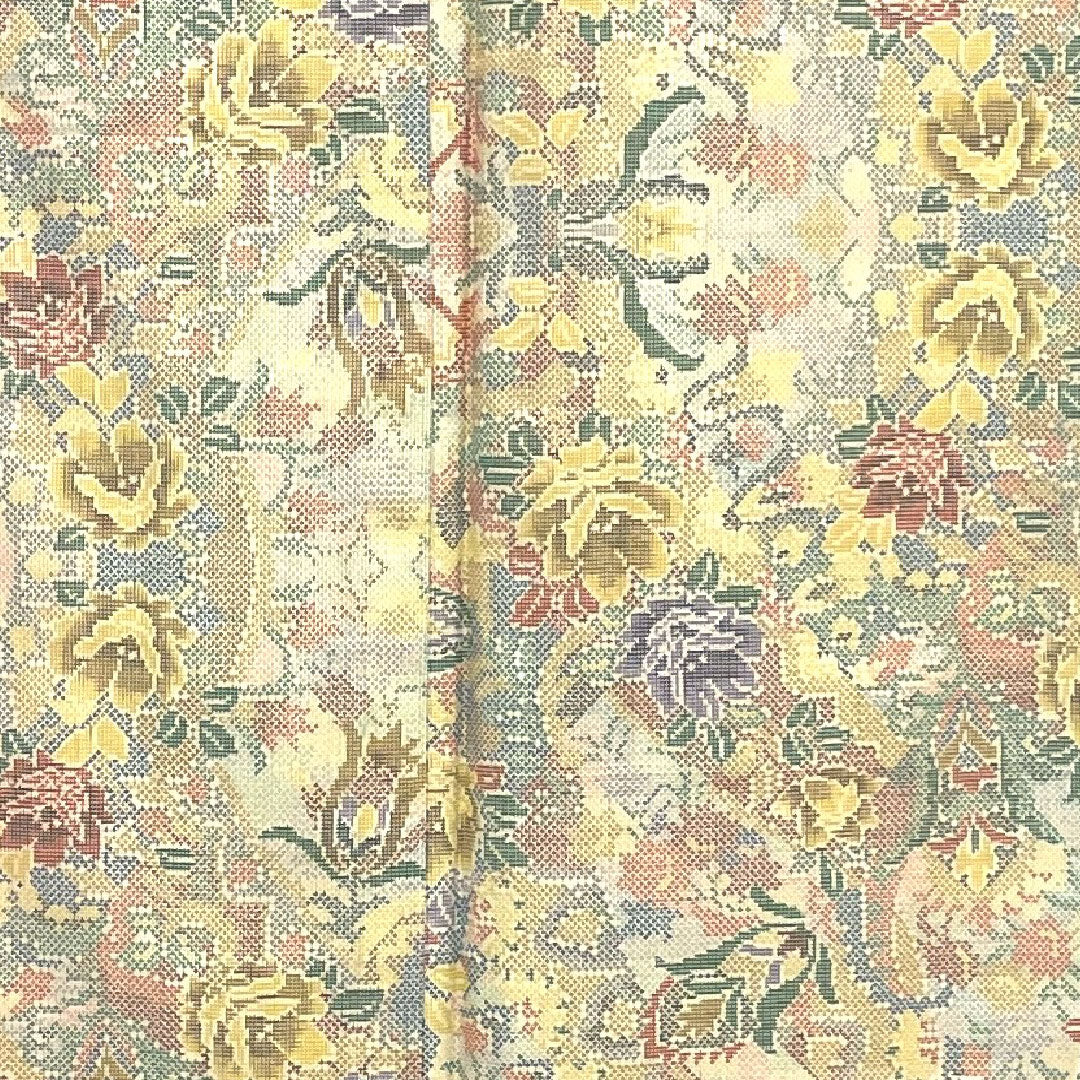 Oshima Tsumugi, Length 162.5cm, Sleeve length 63.5cm, Floral pattern, Pure silk, B rank, Lined, White, 1116001514411