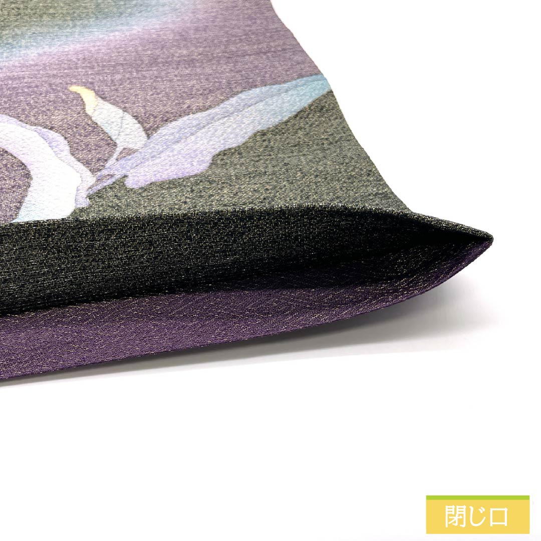 Pure silk obi in Hatobairo (dove feather) color, length 434cm, S rank, accent pattern, semi-formal, purple, 1123014812320