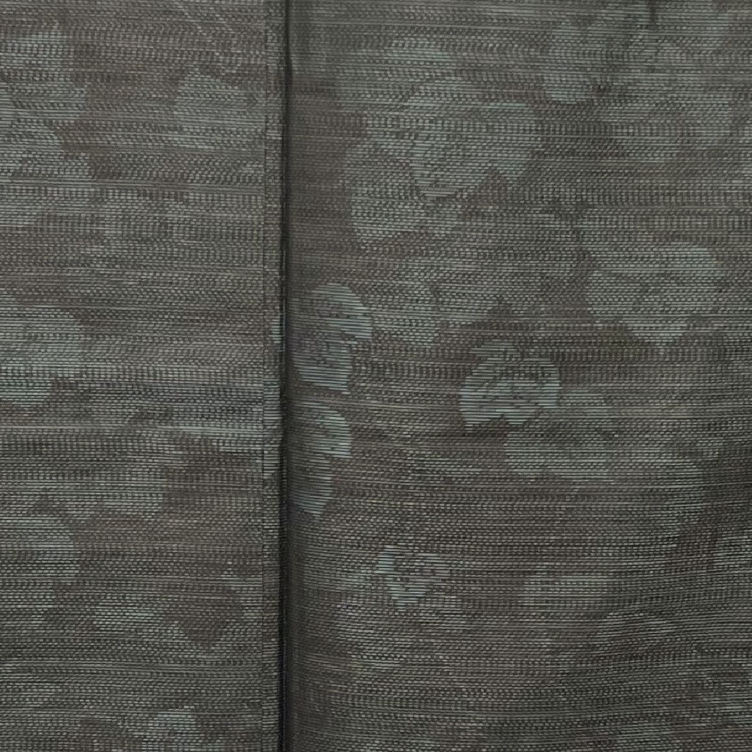 Oshima Tsumugi, Length 159.5cm, Sleeve length 64cm, Weft-total Kasuri, Ivy pattern, Pure silk, A-rank, Lined, Navy blue, 1116001823318