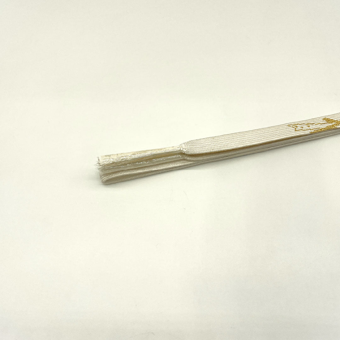 （新古品） 帯締め・帯揚げセット 正絹 NEWランク 白色（しろいろ） 留袖用 古典柄 扇 長さ約160cm 幅約1.7cm フォーマル 白系 1141000451311