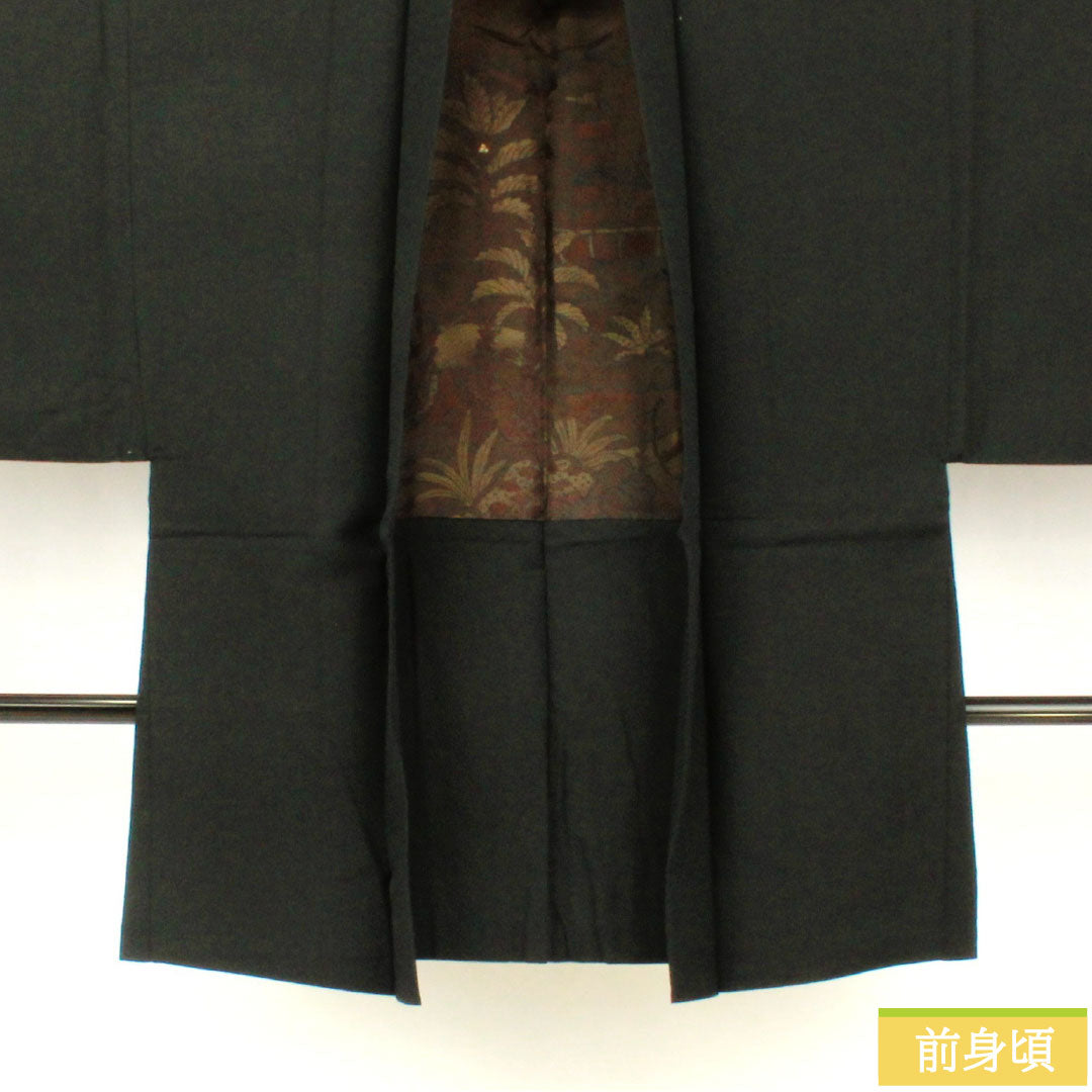 Men's Silk S-Rank Kimono, Length 89.5cm, Sleeve Length 65cm, Solid Black, Product Number: 1119001532110