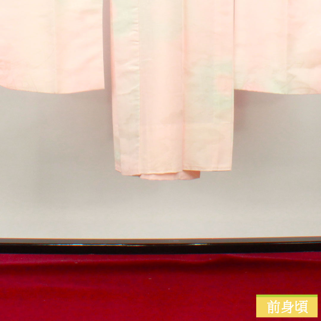 Nagajuban polyester, length 134.5cm, sleeve-to-sleeve 66cm, unlined, for furisode, gradated dye, Rank B, pink tones, 1129000644413