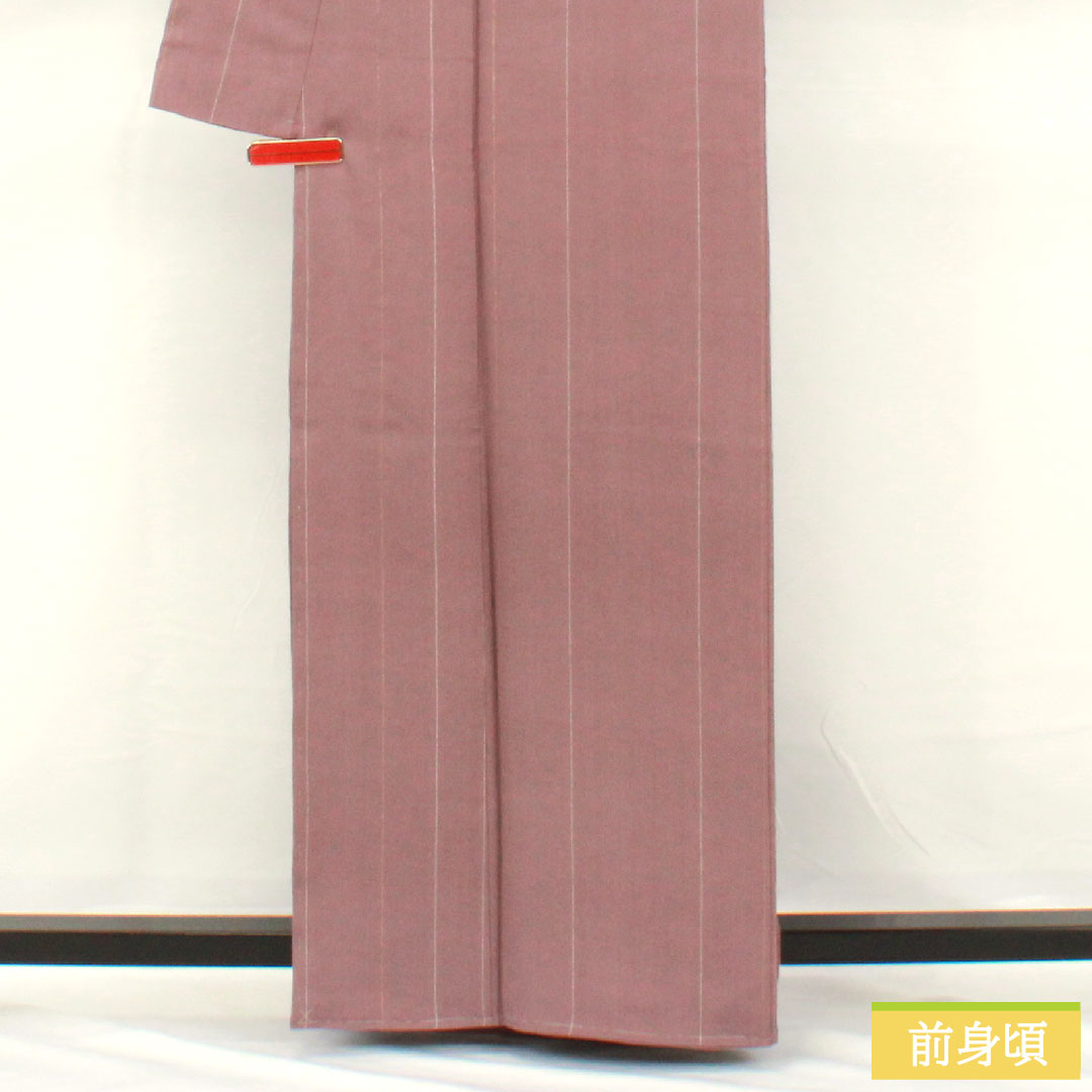 小紋 正絹 身丈161.5cm 裄丈63.5cm 袷 半色（はしたいろ） Bランク 紫系 1115004754420