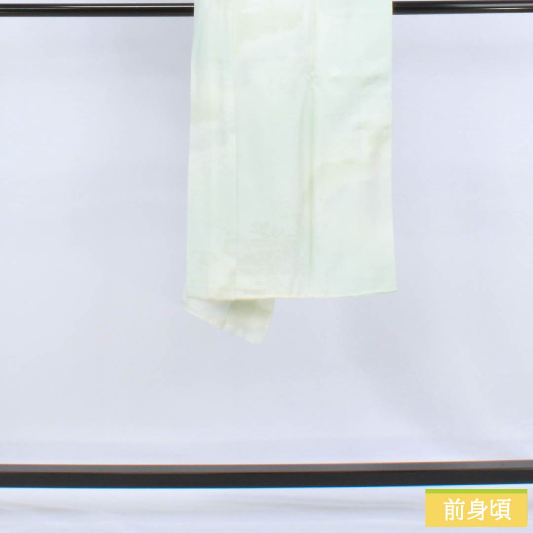 長襦袢 正絹 Sランク 身丈116cm 裄丈61cm 袷 ぼかし染 吉祥文様 半衿付き 緑系 1129000762119