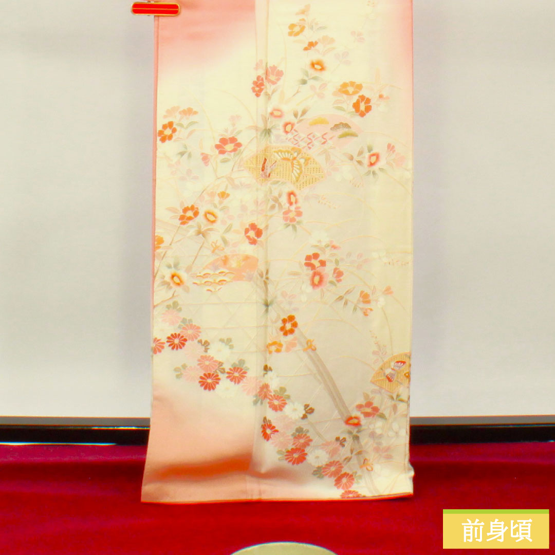 Homongi Pure silk Sleeve length 167.5cm Sleeve length 66.5cm Single plum color Suzhou embroidery Shantou embroidery Auspicious pattern S rank Pink 1112004062513