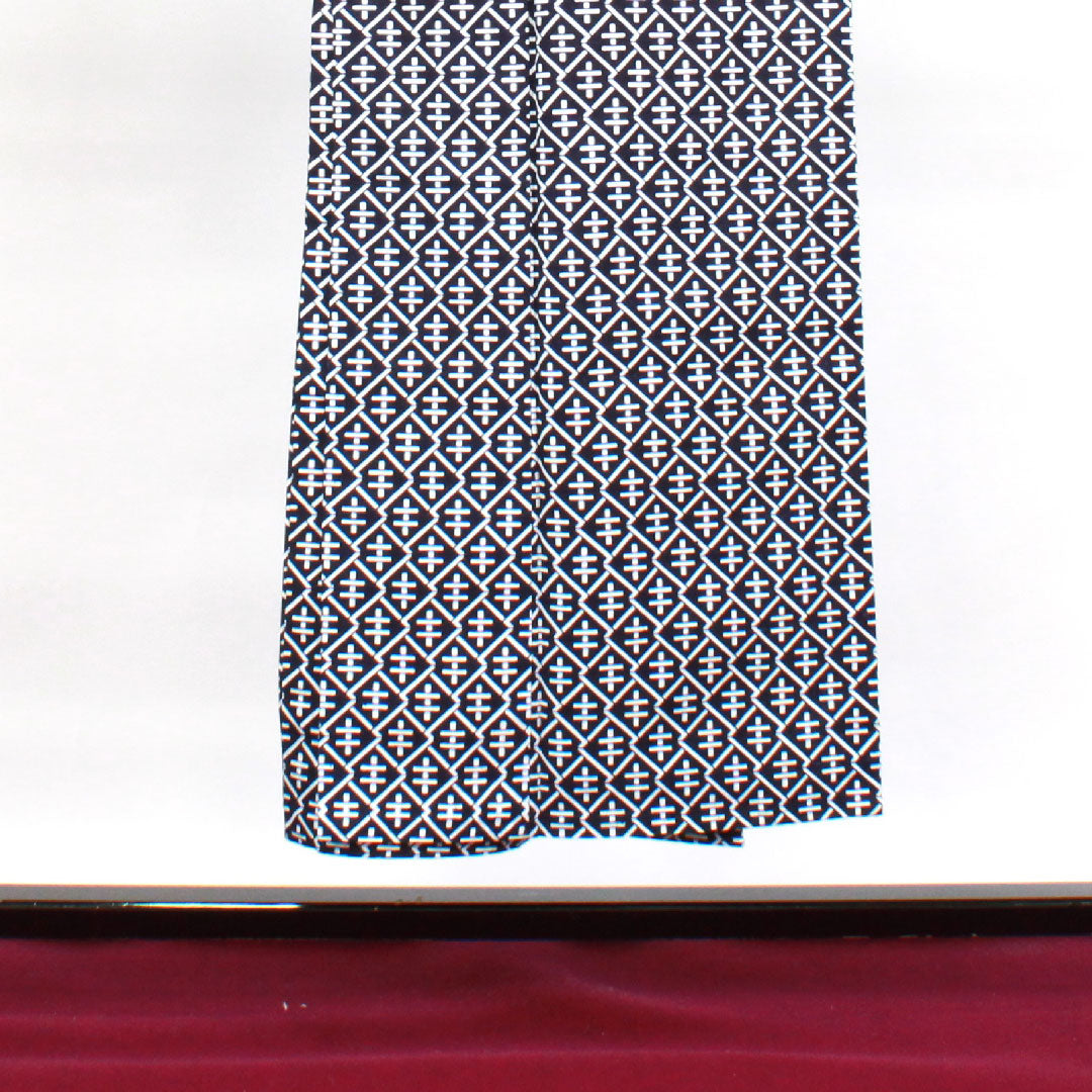 Men's Yukata, Geometric Pattern, Cotton, B Rank, Single Layer, Length 150cm, Sleeve Length 70cm, Navy Blue, 1118001614118