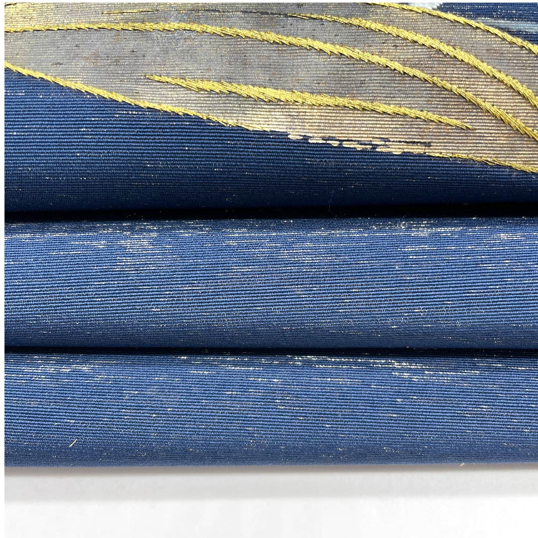 Nagoya obi, navy blue, floral pattern, embroidery, obi length 387.5cm, pure silk, A rank, point pattern, semi-formal, blue, 1124003203317, Nagoya style