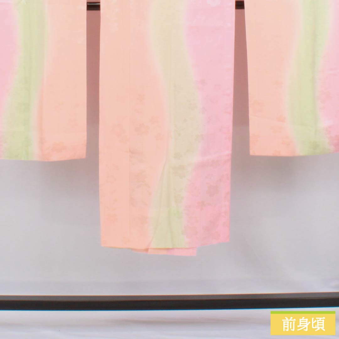 Nagajuban Silk S Rank Body Length 133cm Sleeve Length 66cm Unlined Blended Dye Sakura With Haneri Gradation 1129000732499