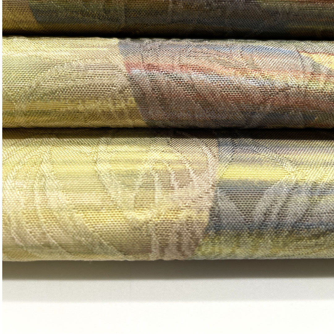 Fukuro Obi Dyed Obi Abstract Pattern Length 446cm Pure Silk A Rank Full Length Casual White 1123005053311