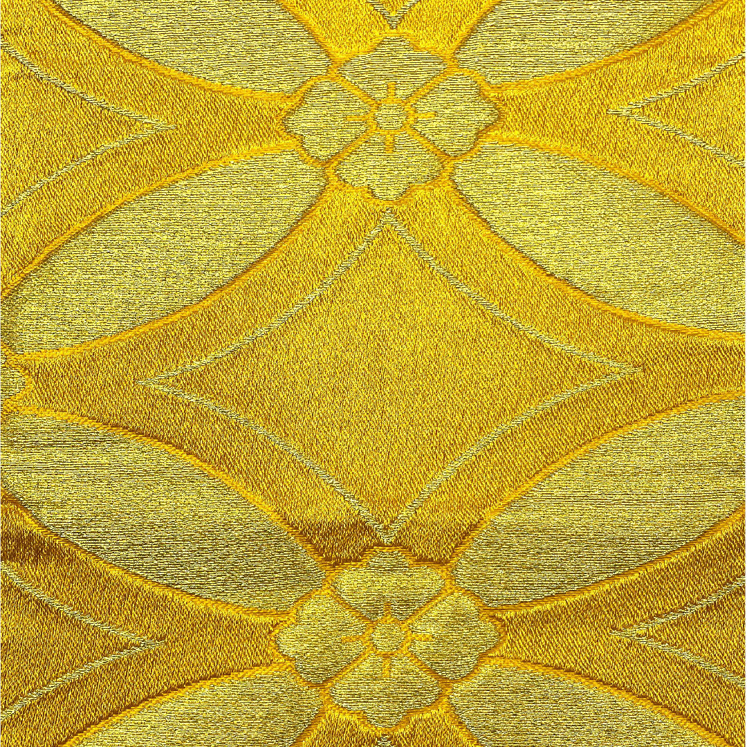 Reversible half-width obi, hemp leaf pattern, obi length 342cm, polyester, gradation type, S rank, 1125000222999