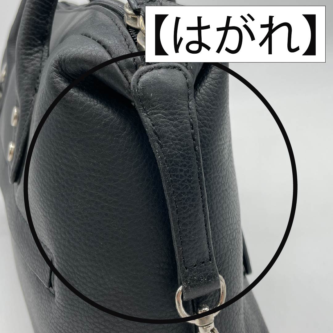 (Like New) Western-style Cowhide Leather Bag, Grade A, Like New, Cowhide Leather, Horizontal, Black, 119700008310