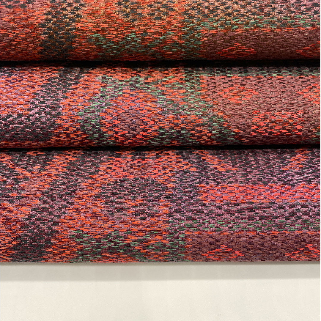 Fukuro Obi Egyptian Pattern Length 424cm Pure Silk S Rank Six-way Casual Red 1123002652312