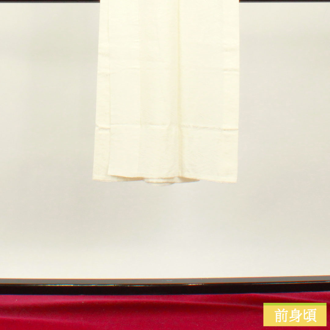 長襦袢 正絹 身丈126cm 裄丈66cm 袷 紗綾形 菊 Sランク 白系 1129000662311