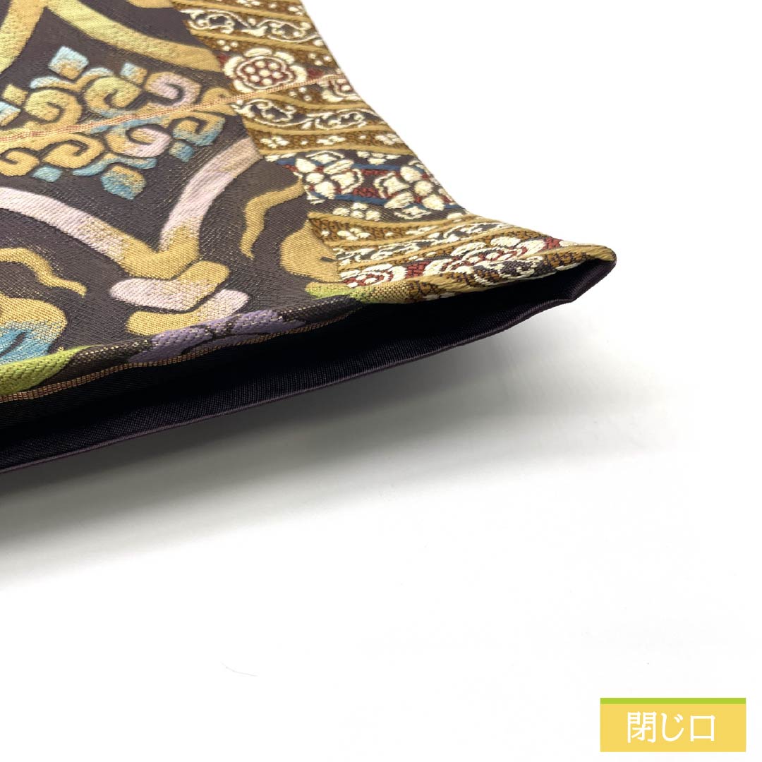 Pure silk obi with a grape arabesque and floral motif, length 440cm, S rank, six-fold, semi-formal, gradient pattern, product number 1123014822399