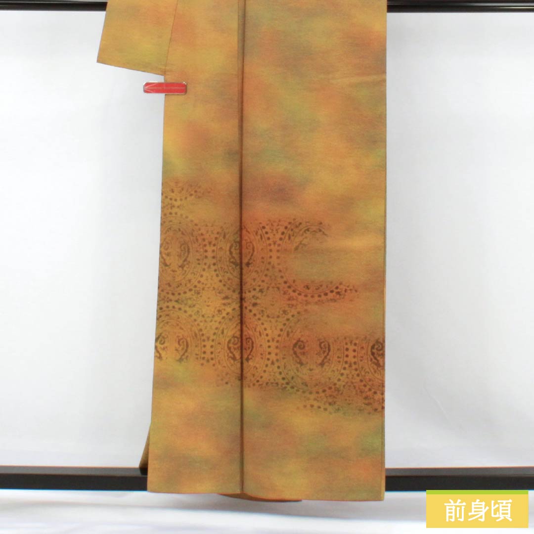 Silk Hōmongi, Rank A, Lined, Length 156cm, Sleeve-to-Sleeve 58.5cm, Bokeh-dyed, Abstract Pattern, Tsukesage, Gradation, 1112007563399