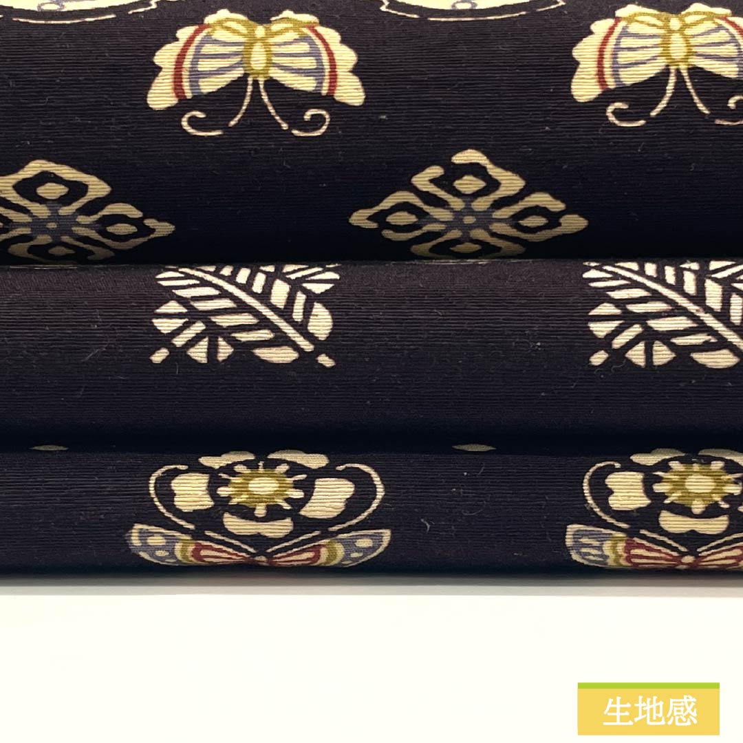 Nagoya Obi, Pure Silk, S-Rank, Crimson Ink Color, Stencil-Dyed, Classic Pattern, Fan Pattern, Length 352cm, Full Length, Casual, Brown, Product Number 1124009752314, Nagoya Style