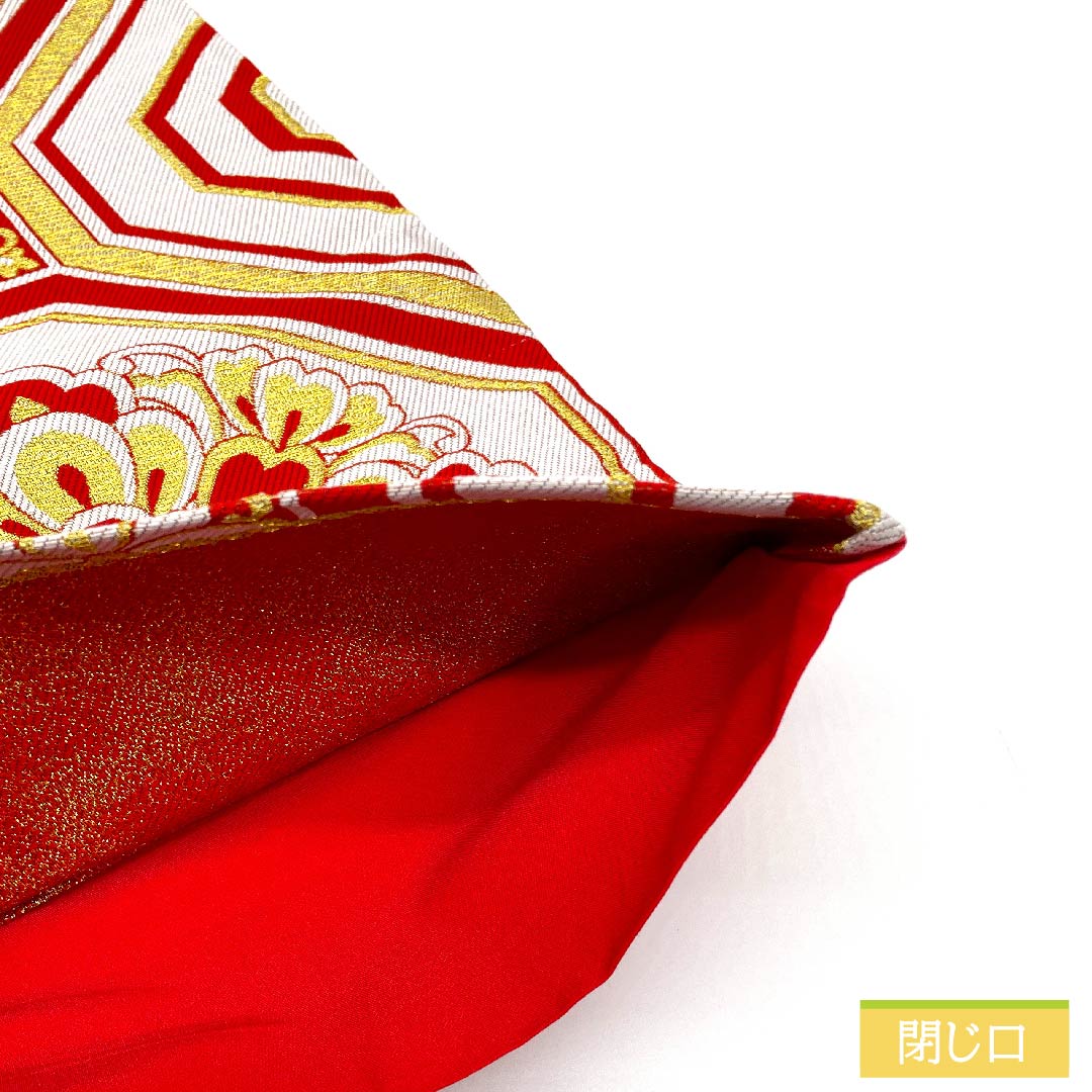 Fukuro Obi (Sash) - Pure Silk - White (Shiroiro) - Tortoise Shell Pattern - Length 436cm - S Rank - Six Passes - Formal - White 1123011602311
