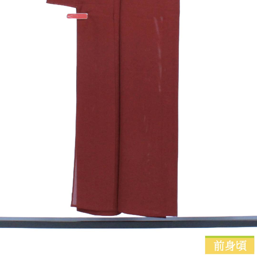 Summer Item, Pure Silk Iromuji, S Rank, Length 150cm, Sleeve Length 63.5cm, Shrimp Color, Plain, Ro (Gauze Weave), Brown, 1132003472114