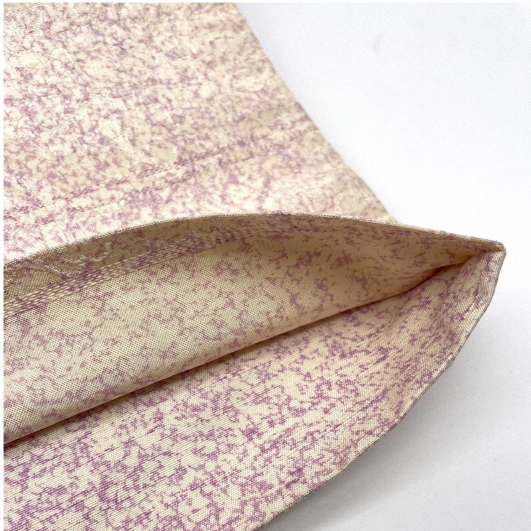 Fukuro Obi (light cherry blossom color) Landscape painting Dyed obi Length 440.5cm Pure silk B rank Six-pass Casual Pink 1123005554313