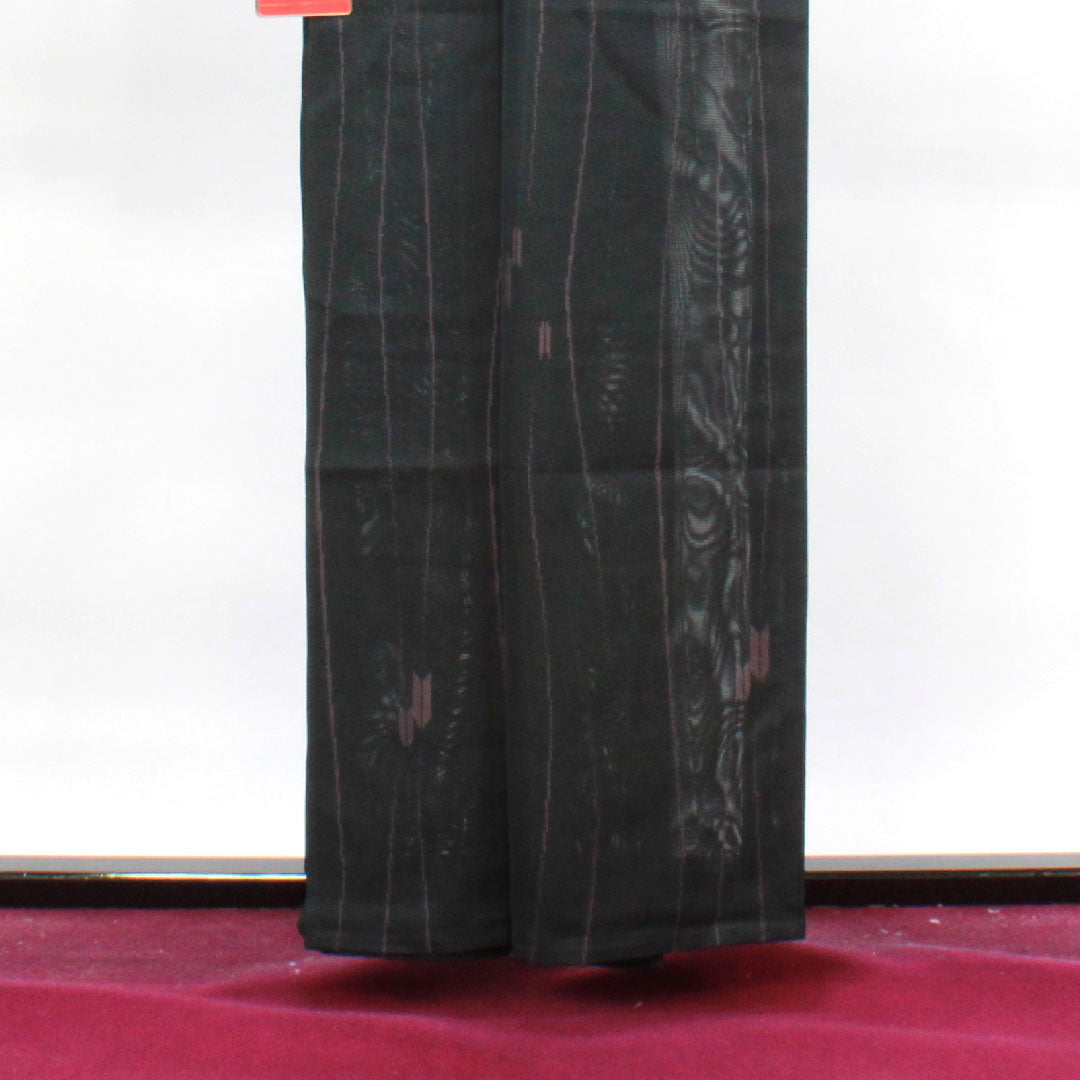 Summer item, pure silk, small pattern, length 159cm, sleeve length 63cm, arrow feather pattern, silk, A rank, black, 1132000503310