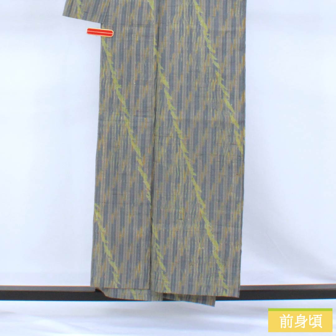 Tsumugi Silk S Rank Length 155cm (61in) Sleeve-to-sleeve 65cm (25.6in) Tatsumaki Shibori with Hishikiate Lined Graded Color 1116004912399