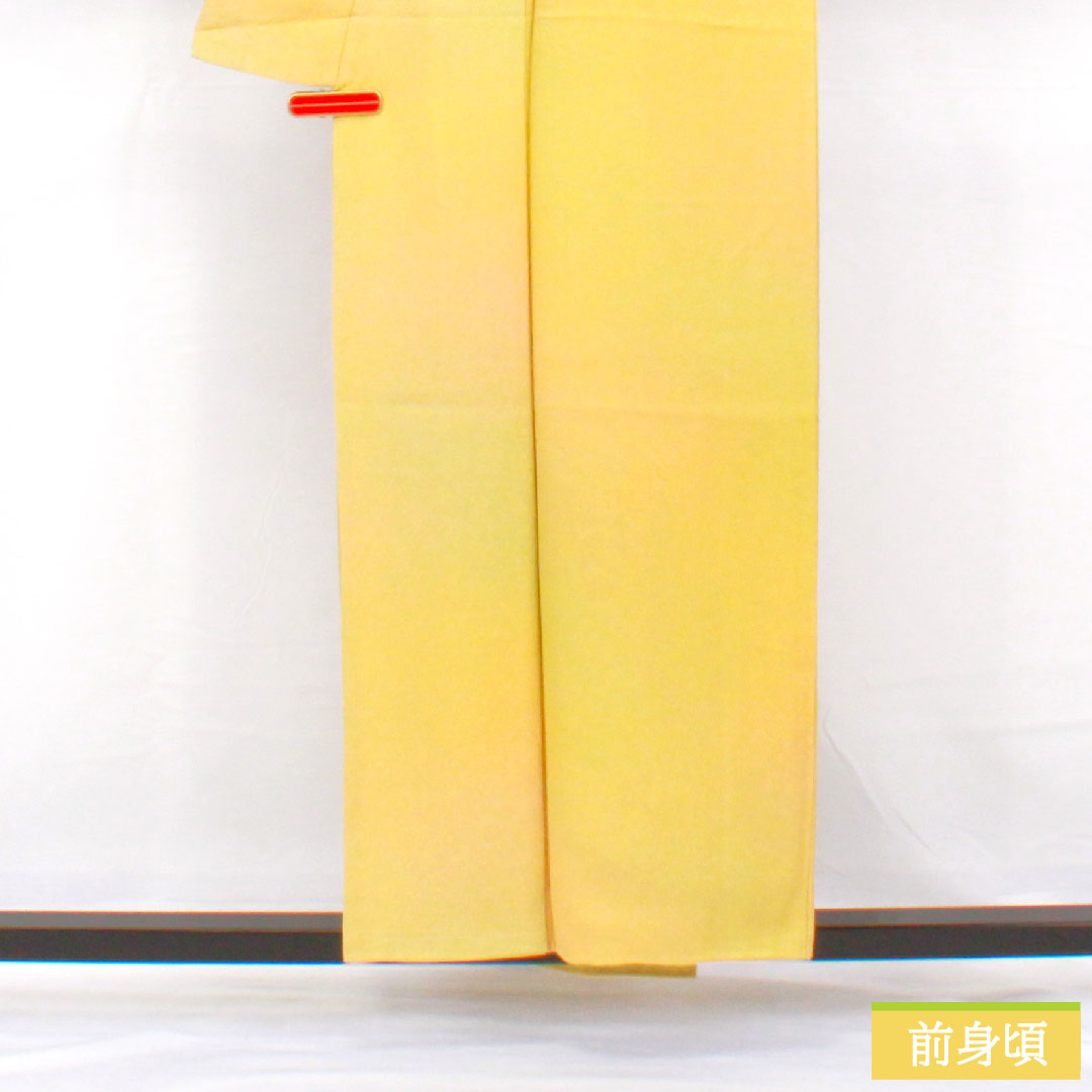 Plain color, pure silk, length 156cm, sleeve length 63cm, one crest, circle with four diamonds, lined, S rank, yellow, 1114001922323
