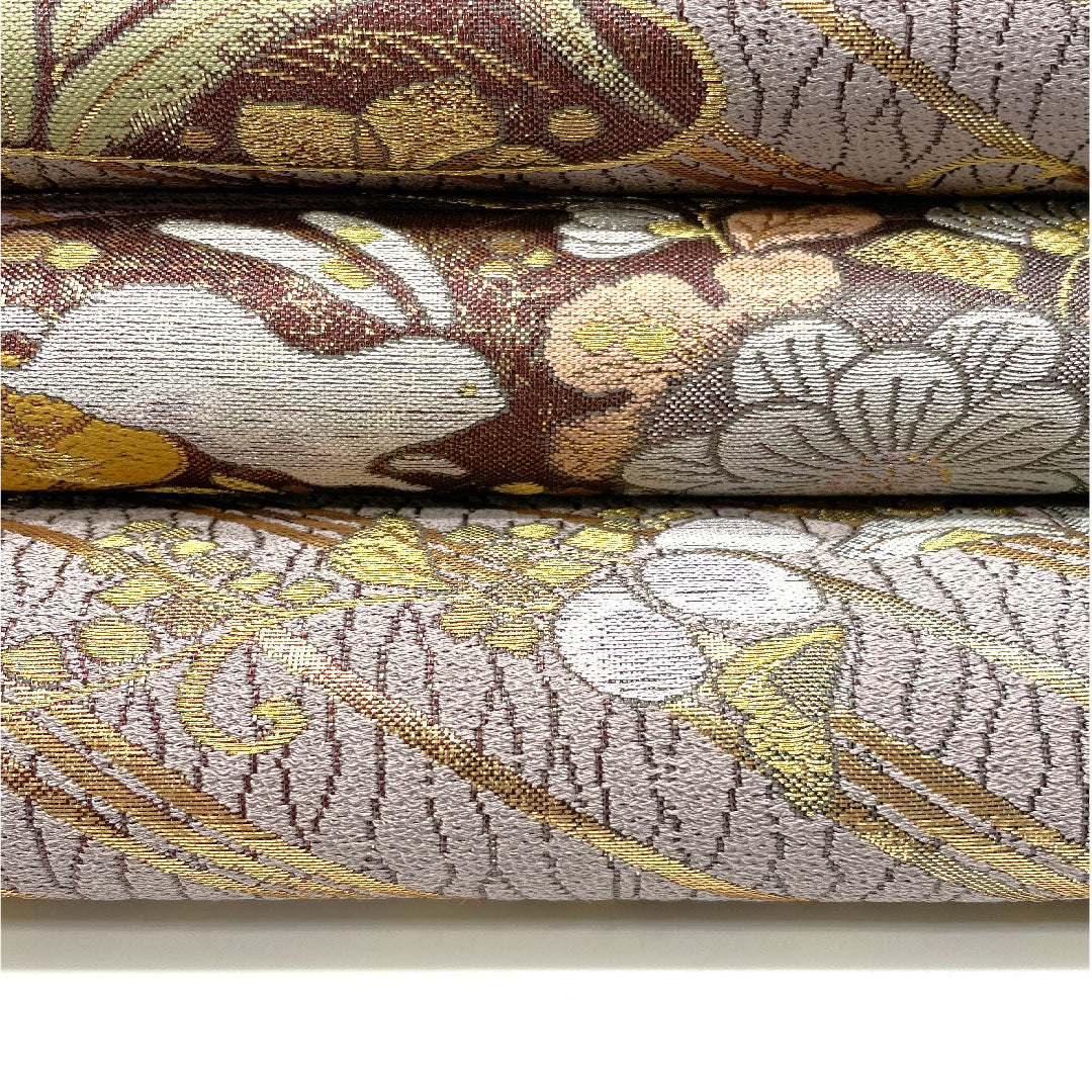 Fukuro Obi Tsujigahana Rabbit Obi Length 438cm Pure Silk S Rank Six-way Formal Gradient 1123003792399