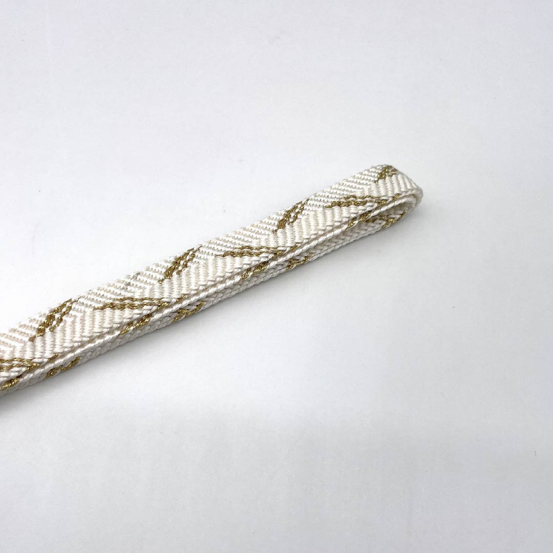 （新古品） 帯締め・帯揚げセット 正絹 Sランク 扇付き 留袖用 絞り中抜き 長さ約156cm 幅約1.5cm 留袖用 白系 1141000112311